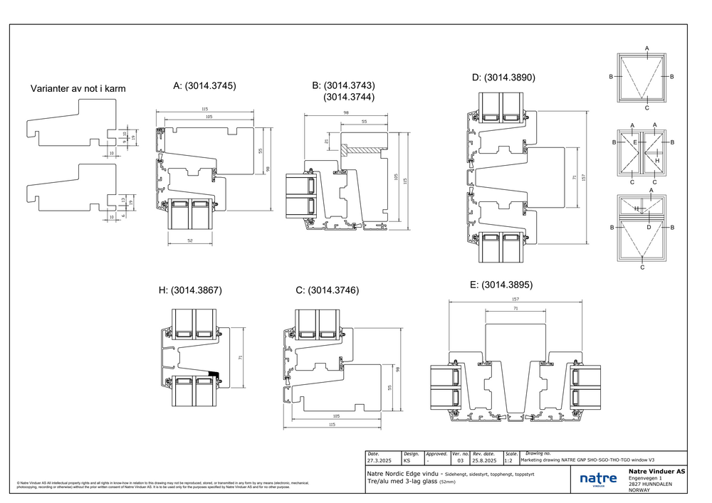 Karmer, poster, sprosser og noter, de fleste vindur